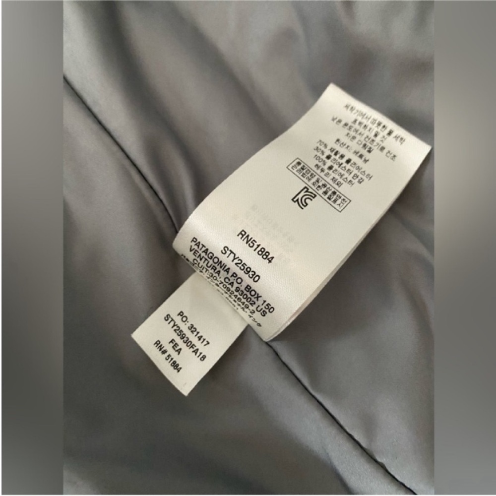 Patagonia Jacket Sharpa Full Zip Divided Sky Fleece Jacket Grey size Small - Picture 15 of 16
